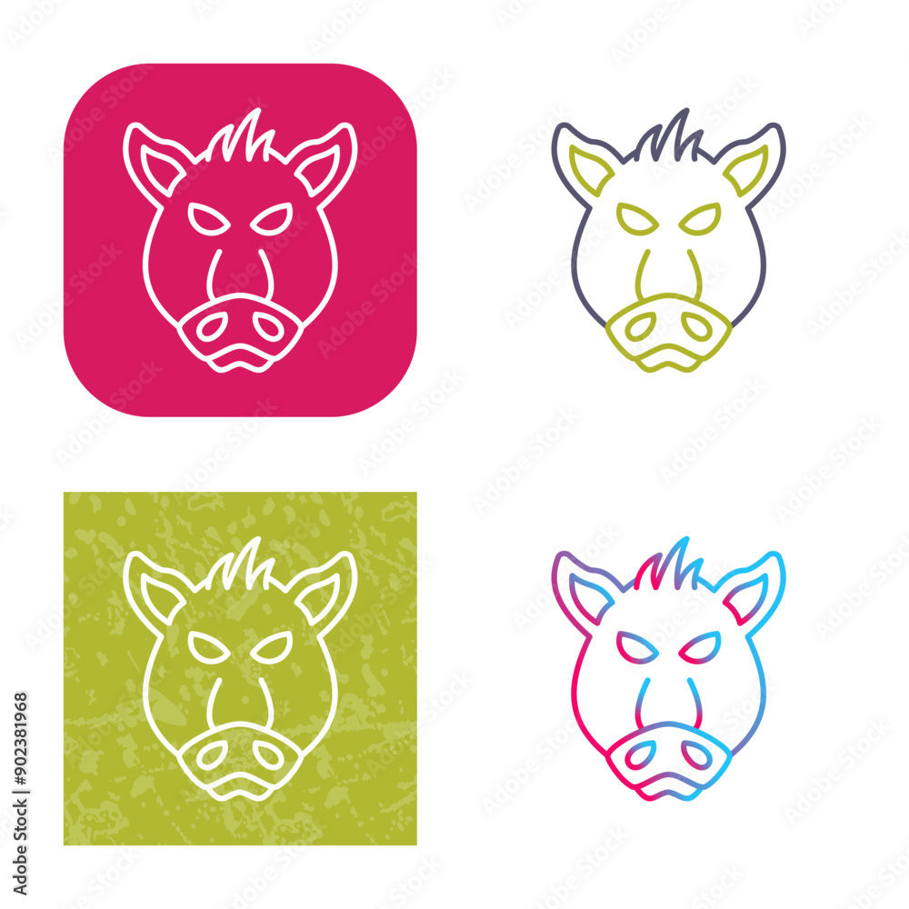 Obraz premium Pig Icon Design