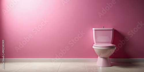 Pink toilet with pink wall at a tilted angle, stylish, interior, elegant, luxury, flooring, tiled, modern, trendy, design, lifestyle, relaxation, minimalistic, home, contemporary, clean