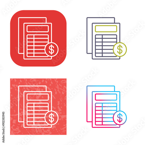 Invoice Icon Design