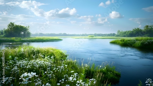 A landscape of water stretches out before