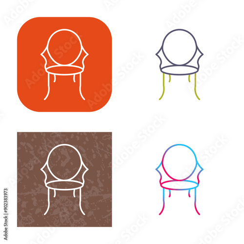 Ancient Chair Icon Design
