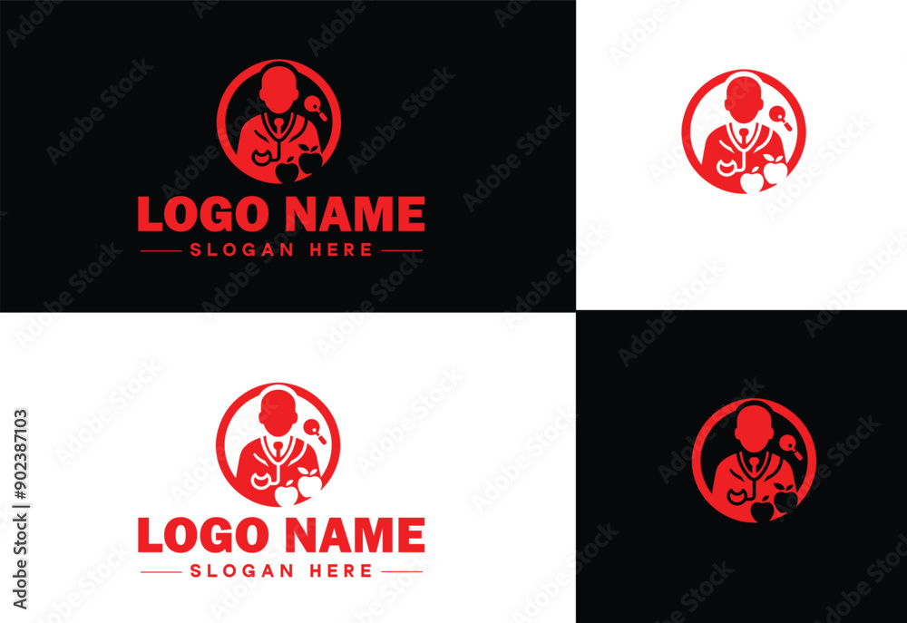 Dietician icon Nutritionist Nutritional therapist Dietary consultant flat logo sign symbol editable vector Dietician icon Nutritionist Nutritional therapist Dietary consultant flat logo sign symbol editable vector