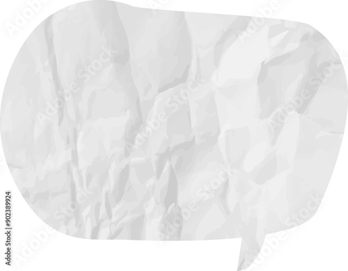 old grunge paper speech bubble, wrinkled element