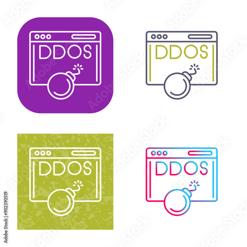 Ddos Attack Icon Design