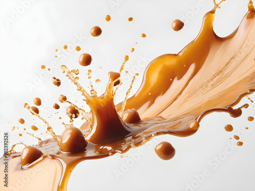 Delicious Chocolate Splash Isolated on White

