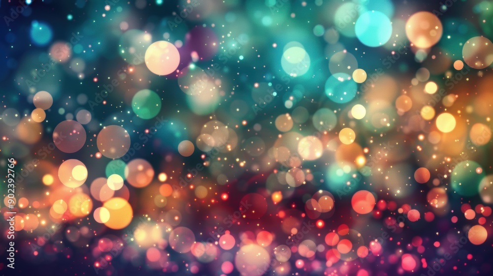 Vibrant bokeh lights illuminate the night, creating a dreamlike ambiance with colorful patterns Vibrant bokeh lights illuminate the night, creating a dreamlike ambiance with colorful patterns