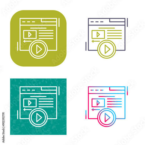 Video Content Icon Design