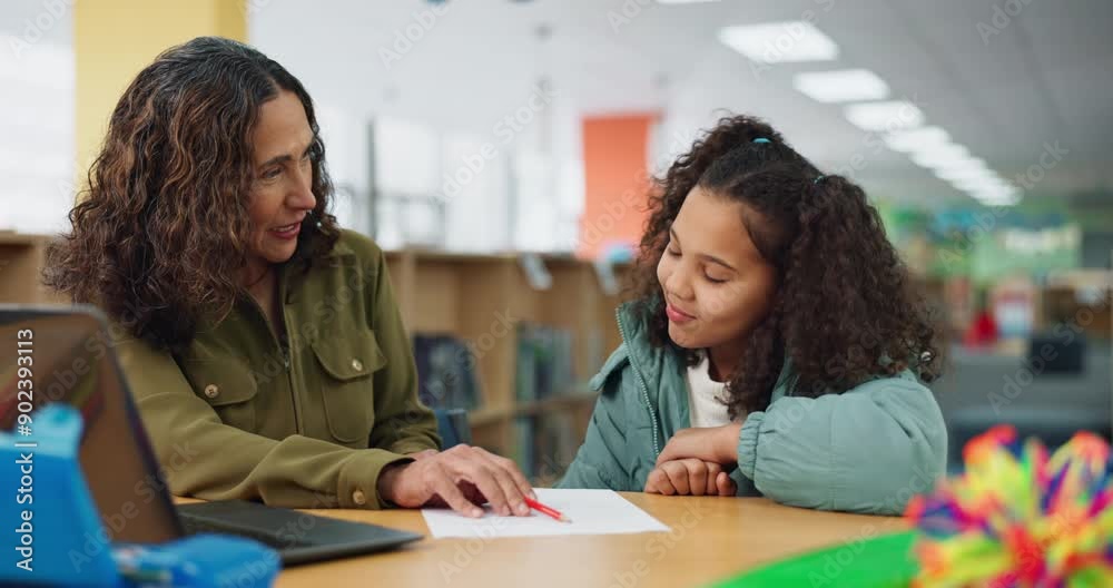 Student, mentor and library with elearning help, explain and teacher with child development and growth. Writing, tutor and listening at school with education, communication and campus learning Student, mentor and library with elearning help, explain and teacher with child development and growth. Writing, tutor and listening at school with education, communication and campus learning