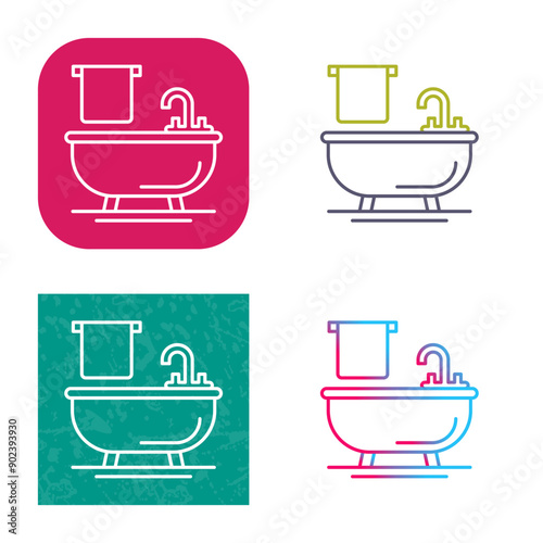 Bathtub Icon Design photo