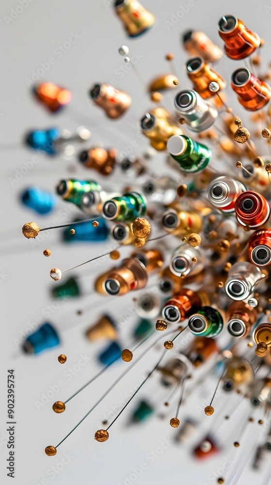 Abstract Metallic Spheres on Wires Abstract Metallic Spheres on Wires