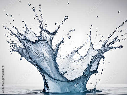 Dynamic Water Splash in Mid-Air
