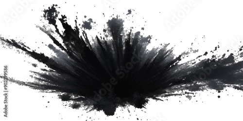 Paint stains black blotch background. Grunge Design Element. Brush Strokes. Vector illustration 