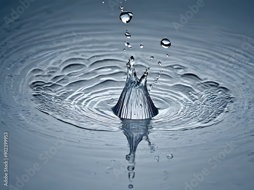 Water Drops Refracting Light