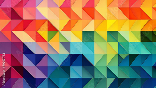 Colorful rainbow LGBT wallpaper with geometric texture, beautiful 4K desktop wallpaper