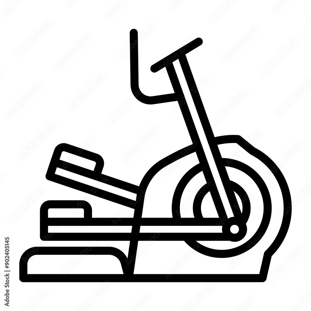 Cross Trainer Vector Line Icon Design Cross Trainer Vector Line Icon Design