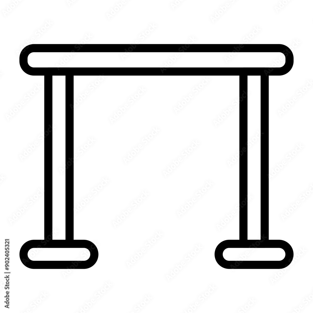 Weightlifting Belt Vector Line Icon Design Weightlifting Belt Vector Line Icon Design