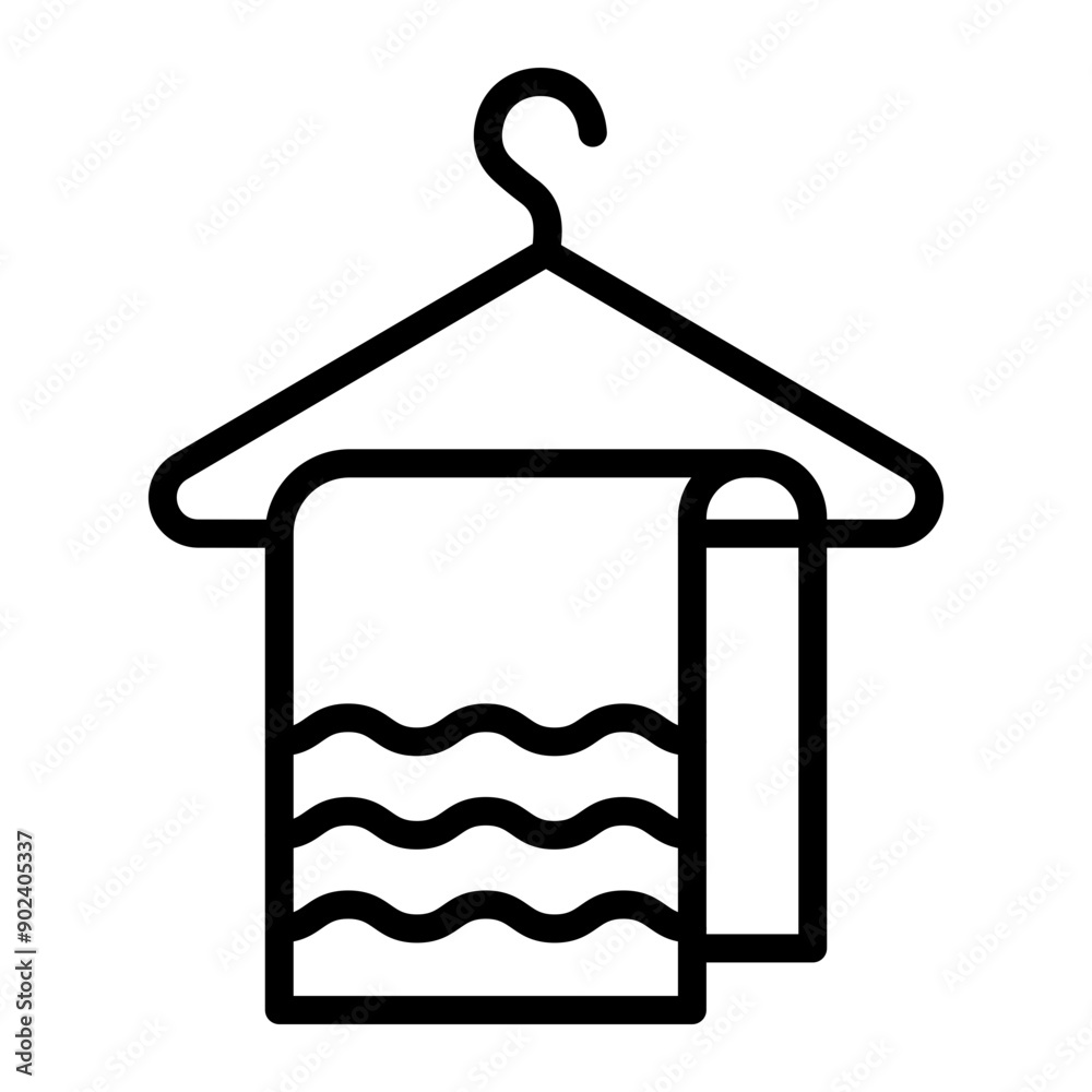 Dressing Room Vector Line Icon Design