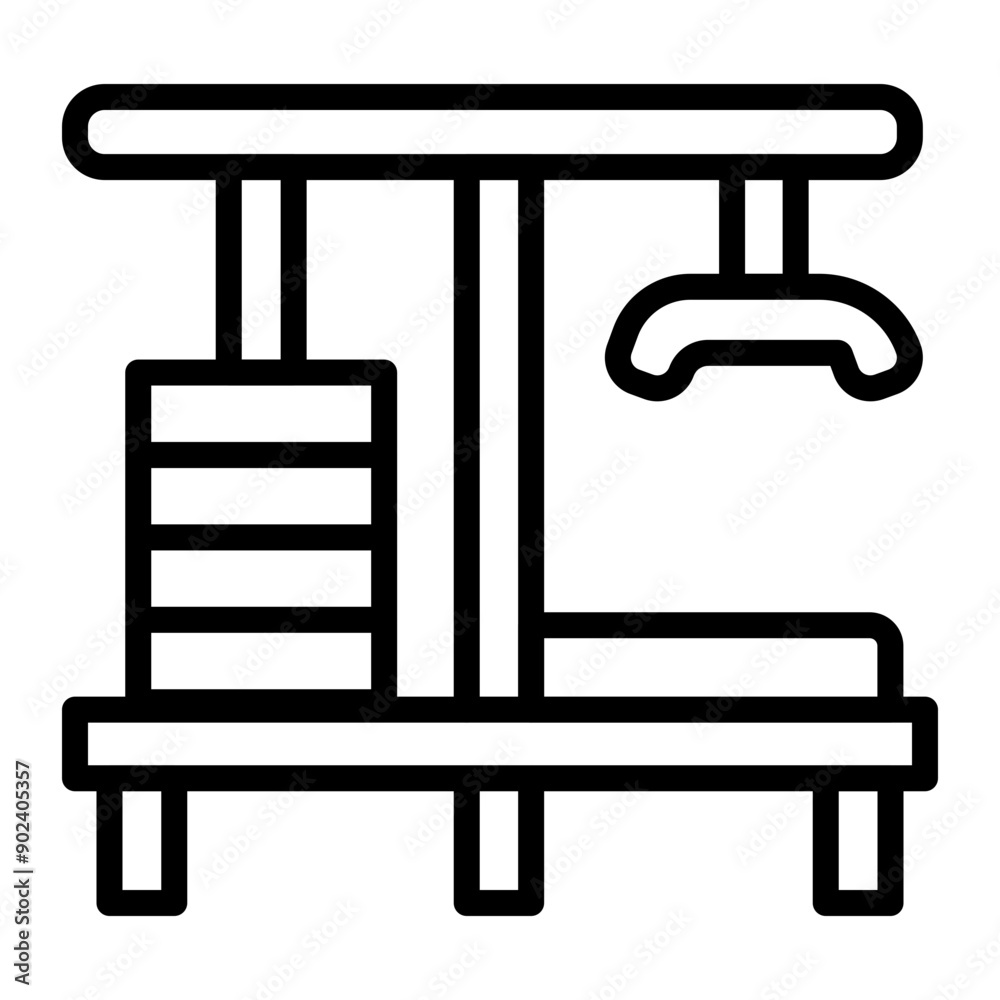 Gym Machine Vector Line Icon Design Gym Machine Vector Line Icon Design