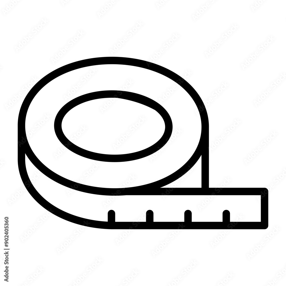 Measuring Tape Vector Line Icon Design Measuring Tape Vector Line Icon Design