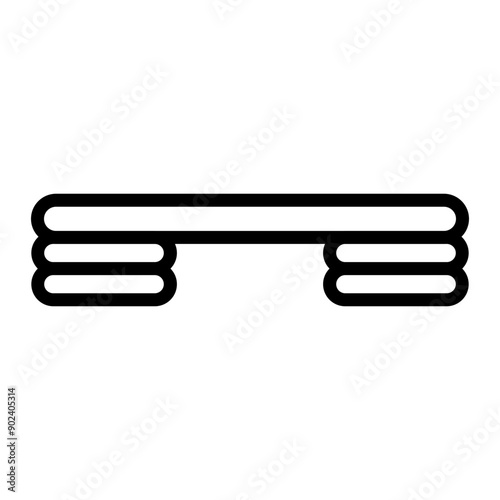 Step Platform Vector Line Icon Design