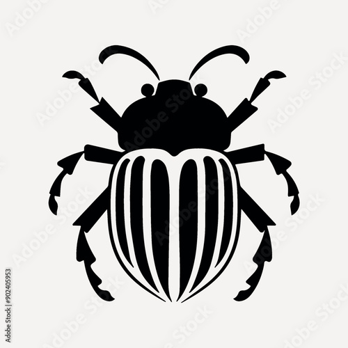 Stylized beetle vector illustration