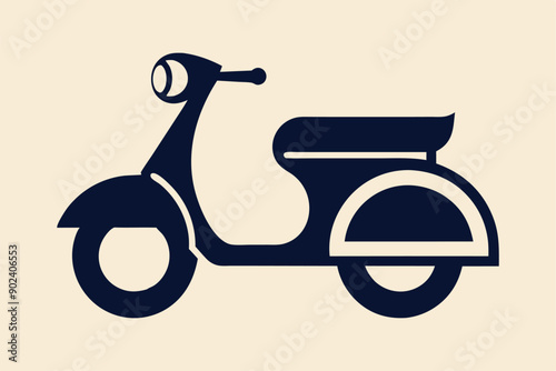 Scooty logo icon vector art, ideal for transportation and urban mobility designs.