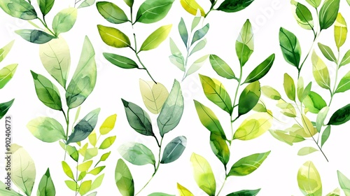 Wallpaper Mural Abstract watercolor design featuring a foliage motif. Torontodigital.ca