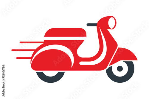 Scooty logo icon vector art, ideal for transportation and urban mobility designs.