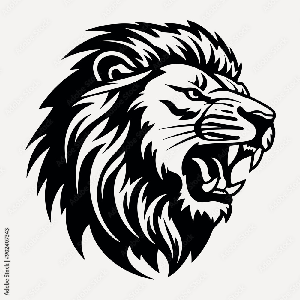 Bold lion head tattoo design Bold lion head tattoo design