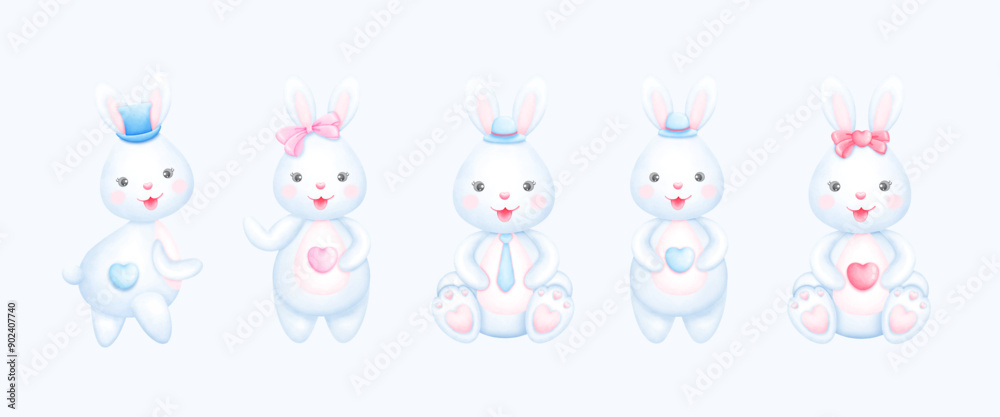 Cute Watercolor Bunny Clipart - Download Bunny Illustration Cute Watercolor Bunny Clipart - Download Bunny Illustration