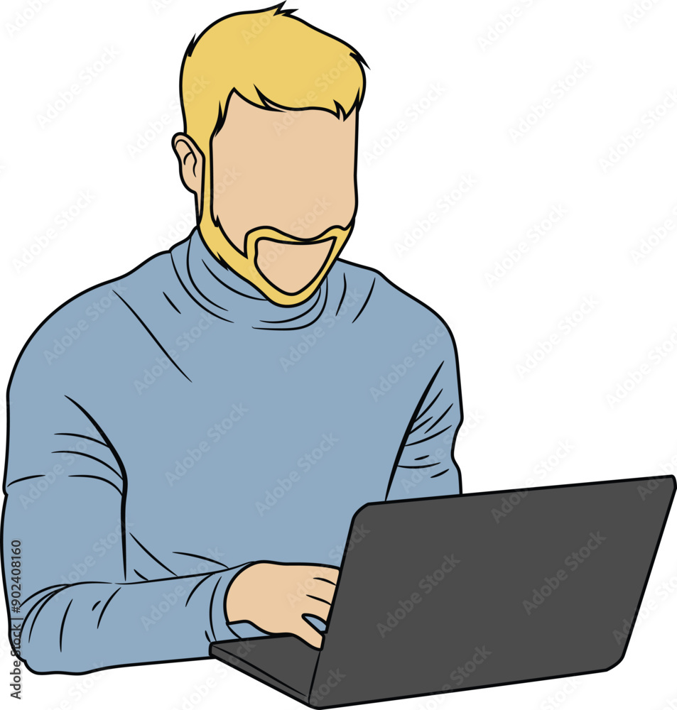 Illustration of people working in the office in flat design vector Illustration of people working in the office in flat design vector