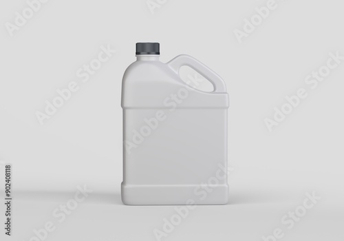 white plastic container isolated.