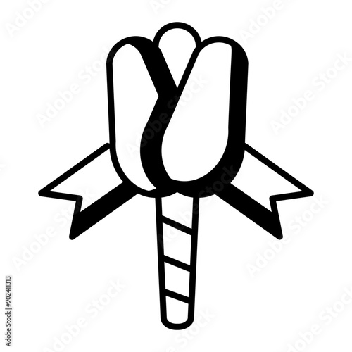 A boutonniere icon in line style 