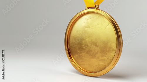 gold medal mock-up isolated...