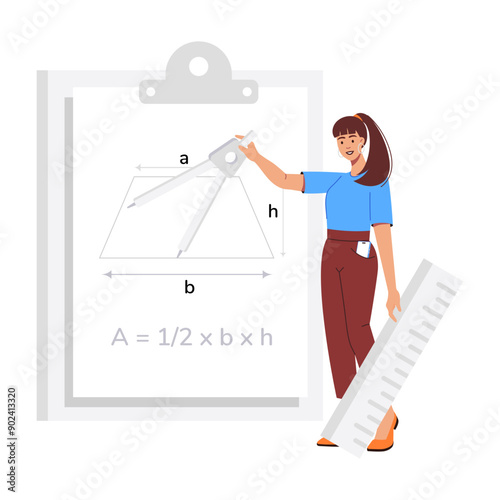 A geometry practical flat style illustration 

