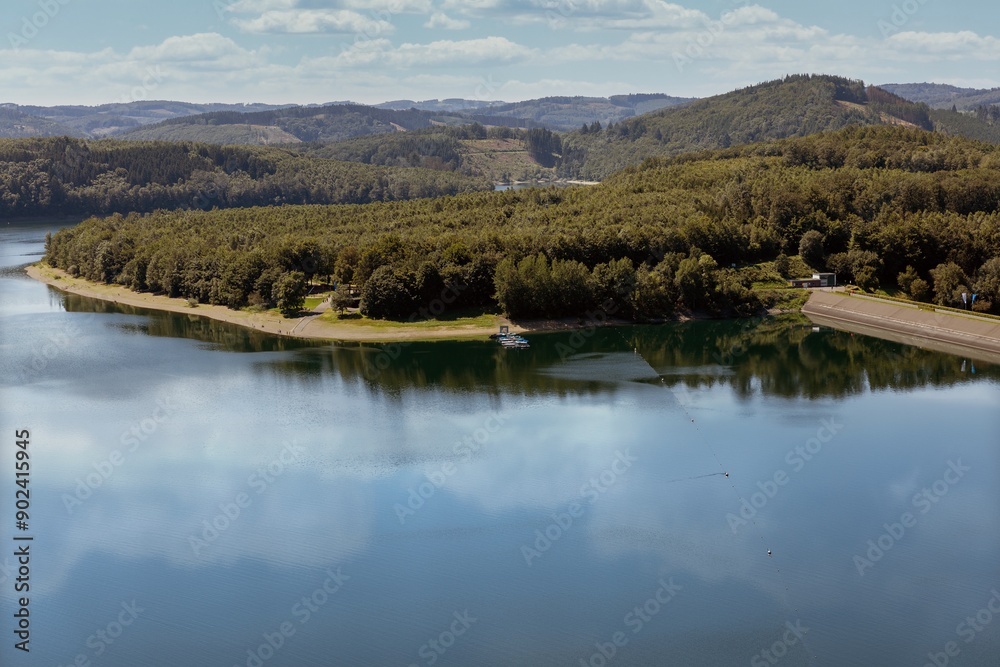 Landscape view over the Bigge lake
