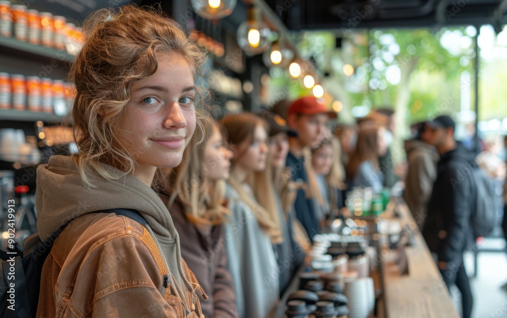 Friends Connecting at the Café