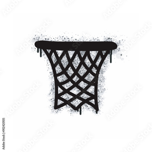 basket case graffiti spray painted in black on white.