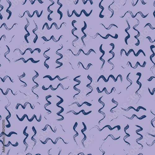 Hand painted brush stroke seamless pattern modern wallpaper decorative background abstract painting lines messy unique