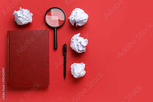 Composition with book, pen,...