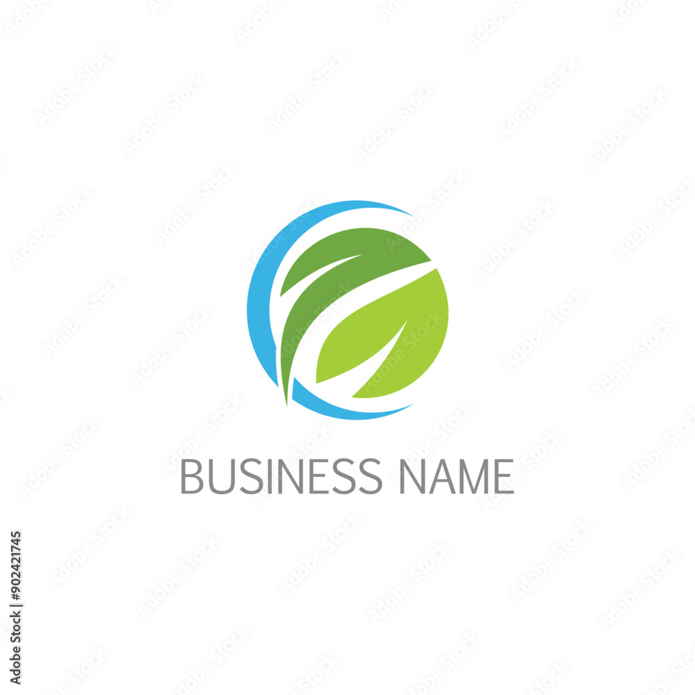 Ecology leaf organic logo Ecology leaf organic logo