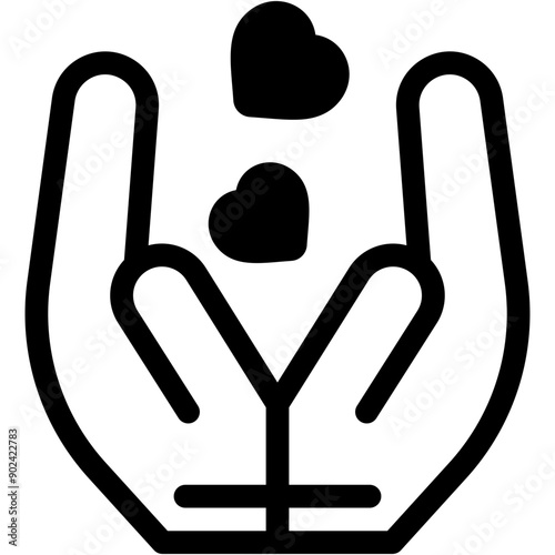 Give love, care hands, heart , love and romance, miscellaneous, valentines day, valentine Icon