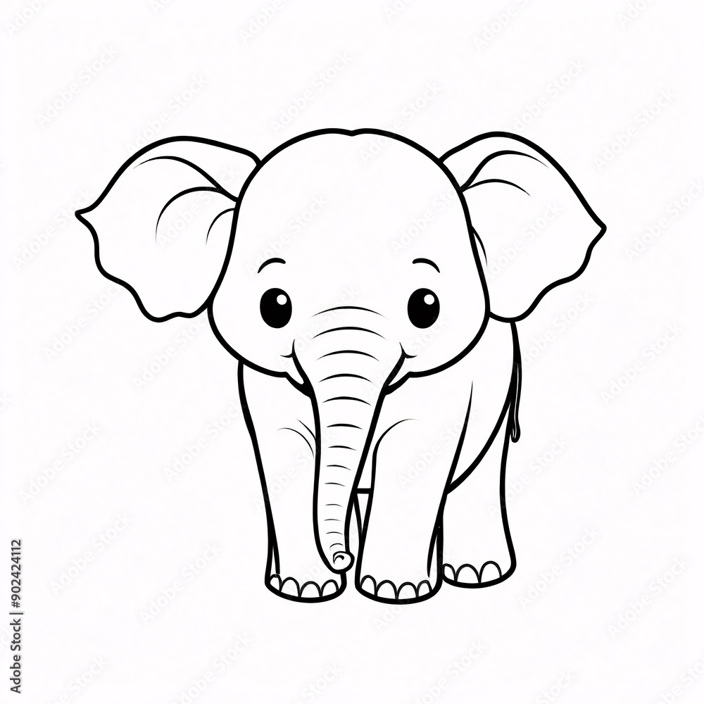 Naklejka premium Happy Elephant