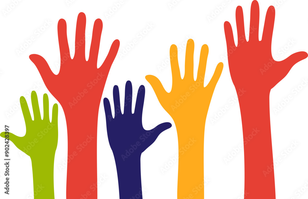 Fototapeta premium International Youth Day Hands