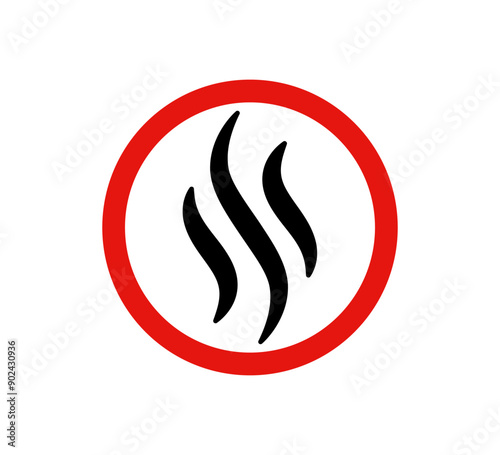 Anti bad smell icon. Odor control label. Forbidden flavors symbol. Strong flavors are not allowed. Deodorant sign. No perfume icon. Forbidden smoke. Vector illustration isolated on white background.