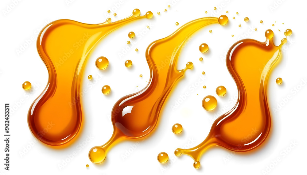 Fototapeta premium Honey dripping and flowing with a golden 11