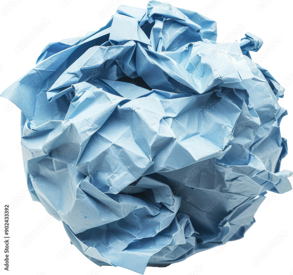 Obraz premium Blue Crumpled Paper