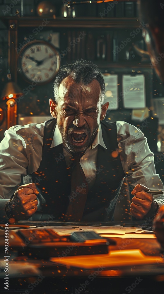 Unleashing Fury: Intense Office Confrontation