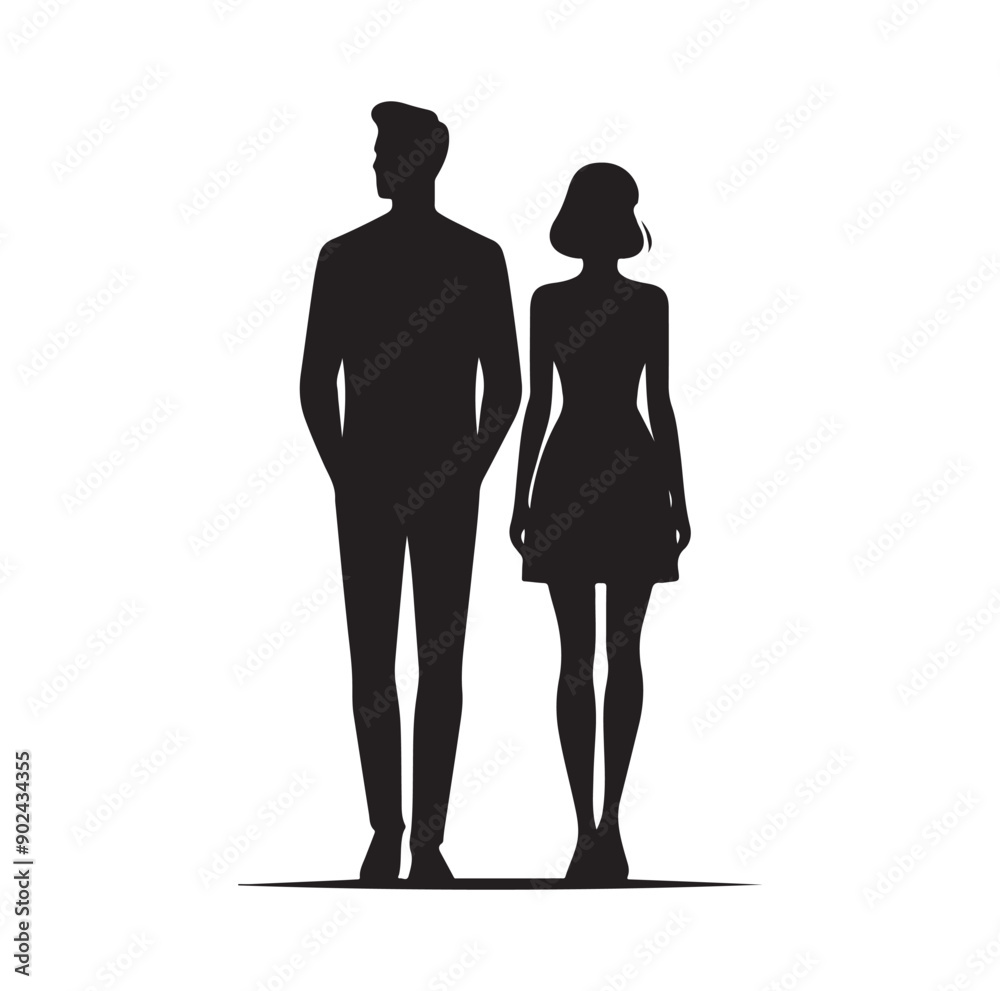Romantic Couple Silhouette Standing in Field with Grass and Plants
Romantic Couple Silhouette Standing in Field with Grass and Plants