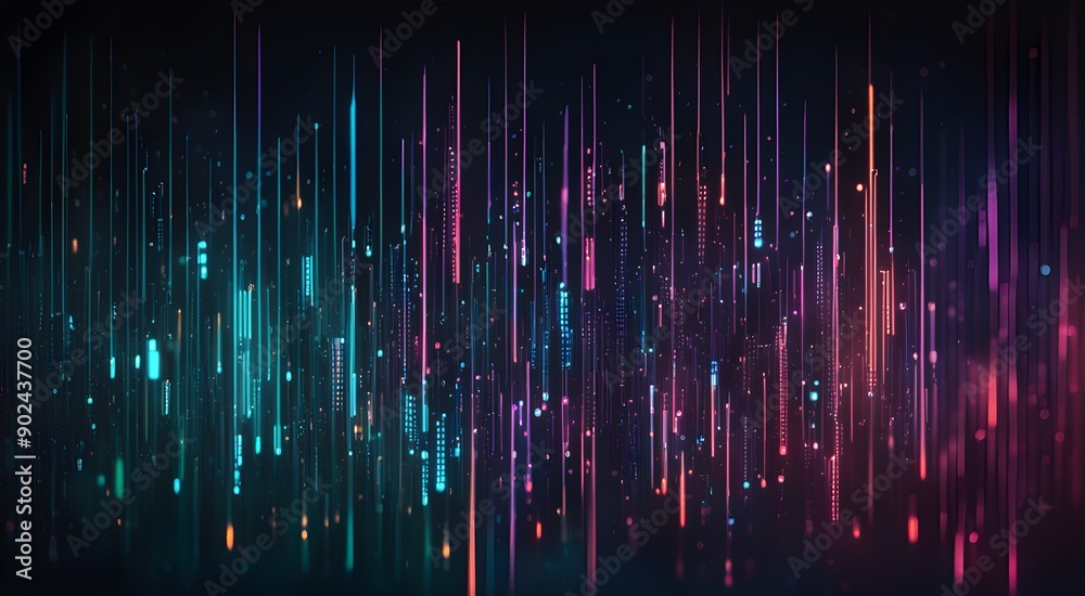 A colorful, abstract image of lights and lines A colorful, abstract image of lights and lines